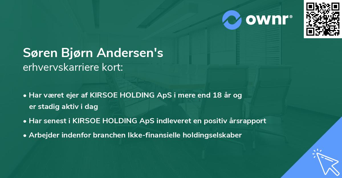 Søren Bjørn Andersen's erhvervskarriere kort