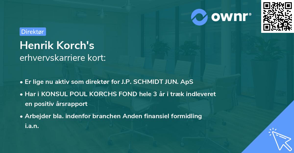 Henrik Korch's erhvervskarriere kort