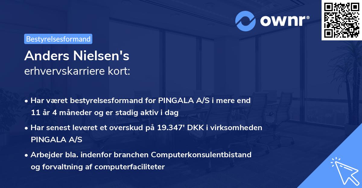 Anders Nielsen's erhvervskarriere kort