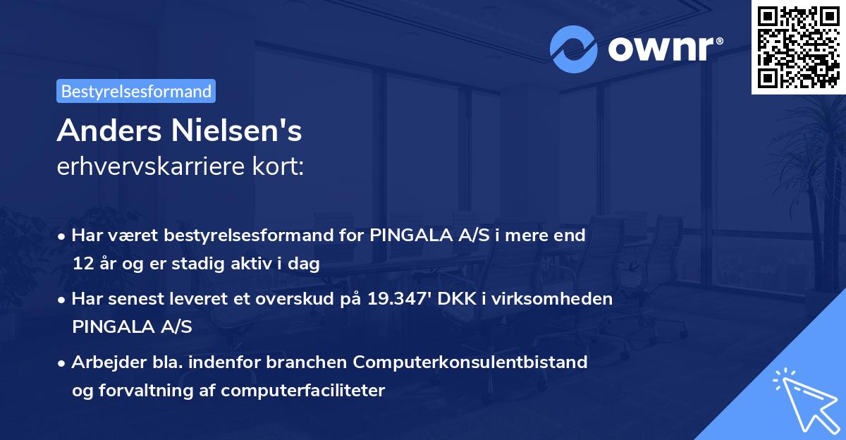 Anders Nielsen's erhvervskarriere kort