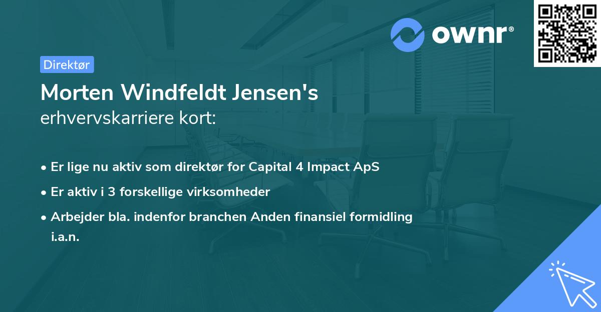Morten Windfeldt Jensen's erhvervskarriere kort