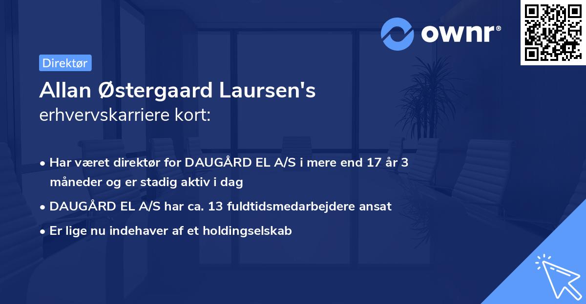 Allan Østergaard Laursen's erhvervskarriere kort