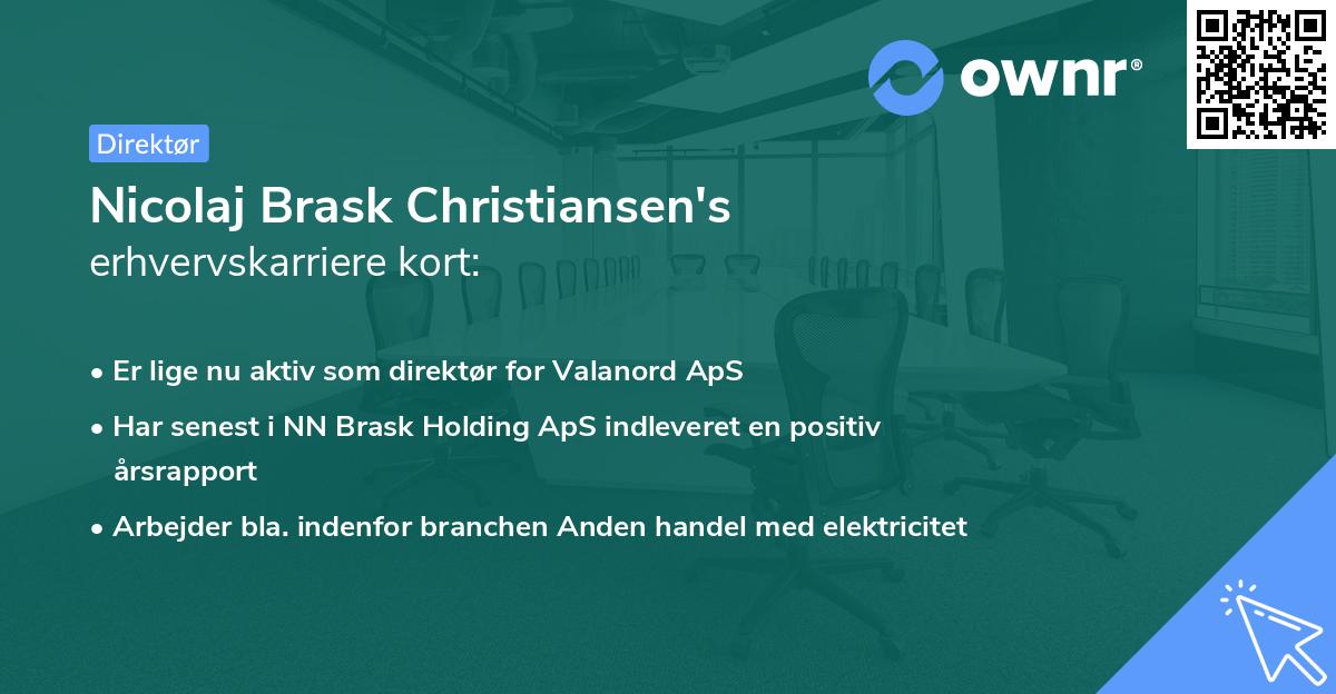 Nicolaj Brask Christiansen's erhvervskarriere kort