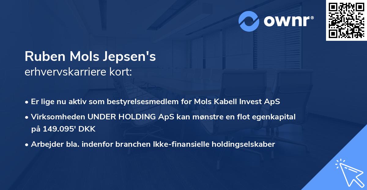 Ruben Mols Jepsen's erhvervskarriere kort