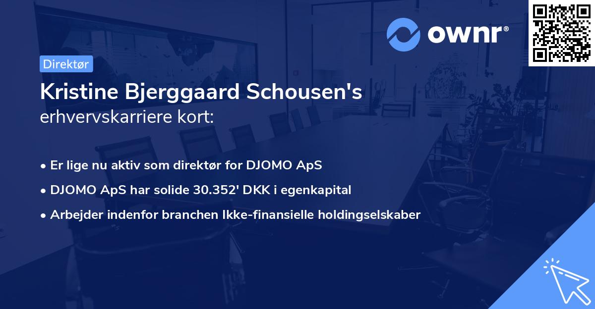 Kristine Bjerggaard Schousen's erhvervskarriere kort