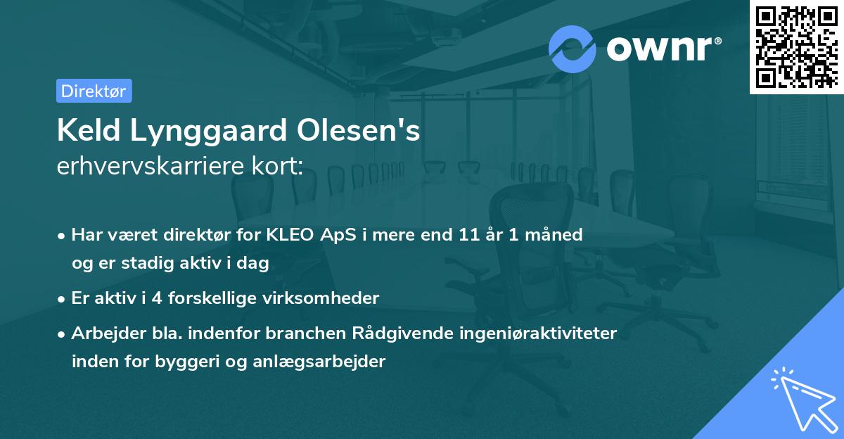 Keld Lynggaard Olesen's erhvervskarriere kort