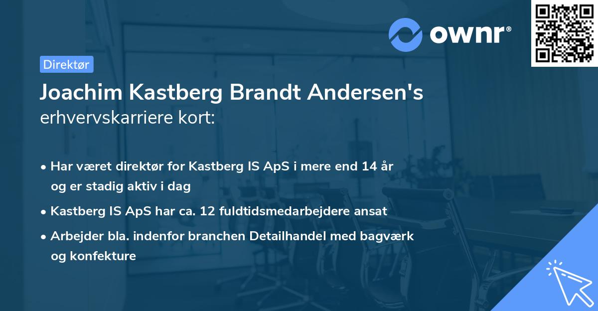 Joachim Kastberg Brandt Andersen's erhvervskarriere kort