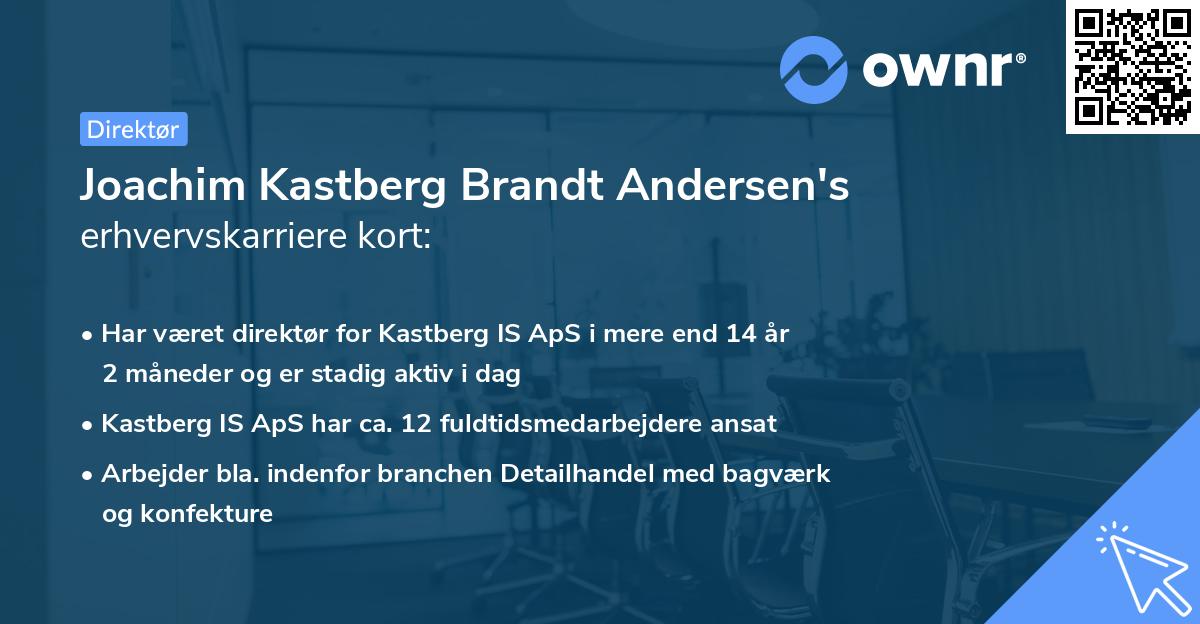 Joachim Kastberg Brandt Andersen's erhvervskarriere kort