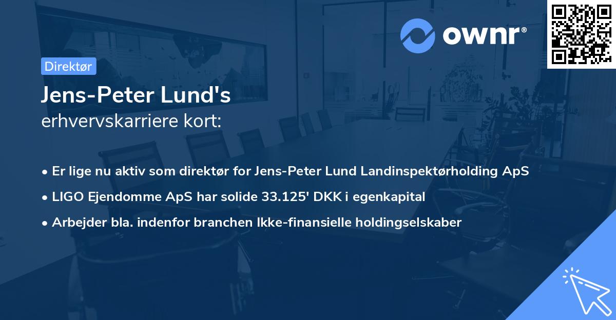 Jens-Peter Lund's erhvervskarriere kort