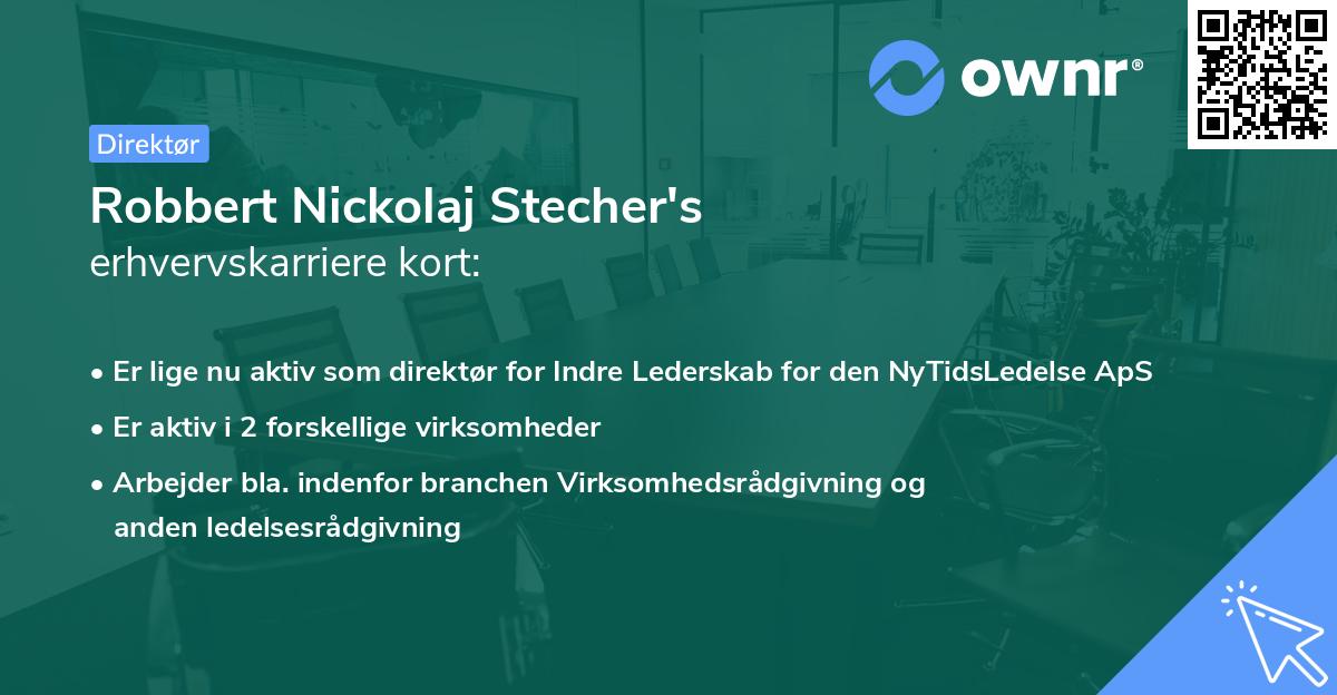 Robbert Nickolaj Stecher's erhvervskarriere kort