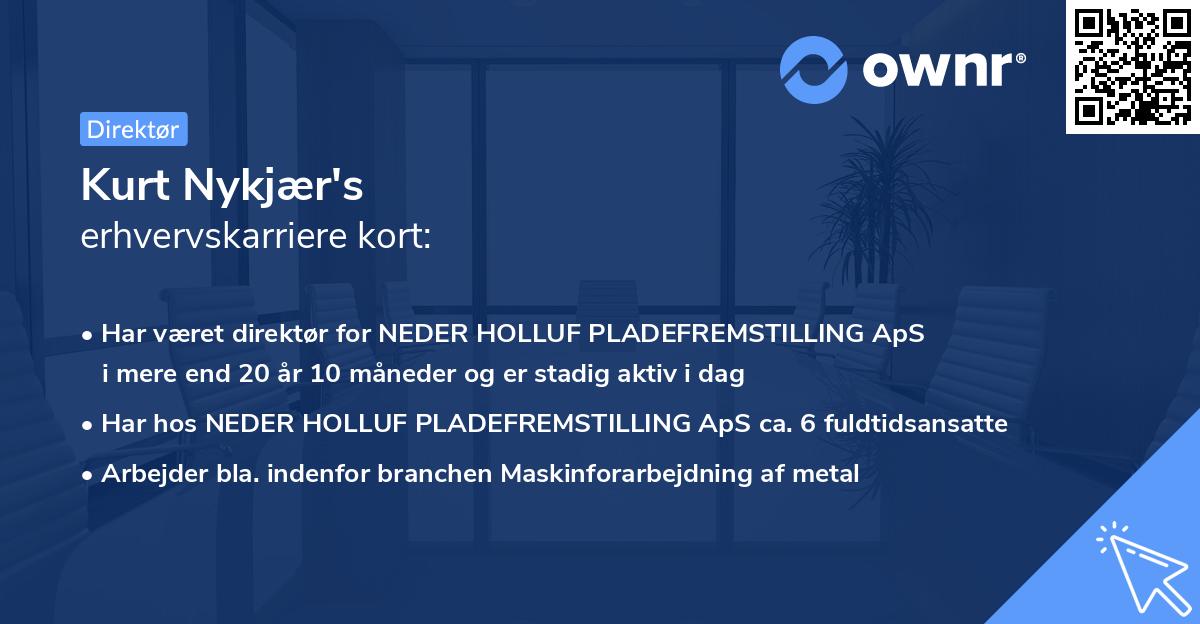 Kurt Nykjær's erhvervskarriere kort