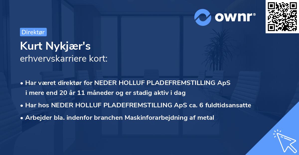 Kurt Nykjær's erhvervskarriere kort