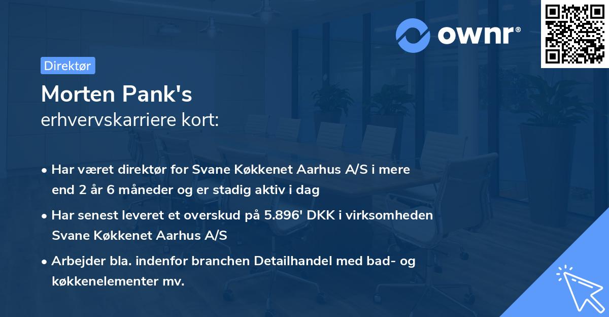 Morten Pank's erhvervskarriere kort