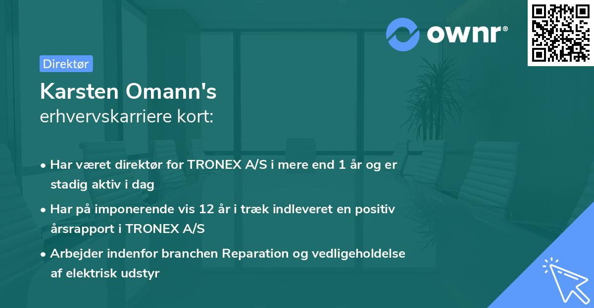Karsten Omann's erhvervskarriere kort