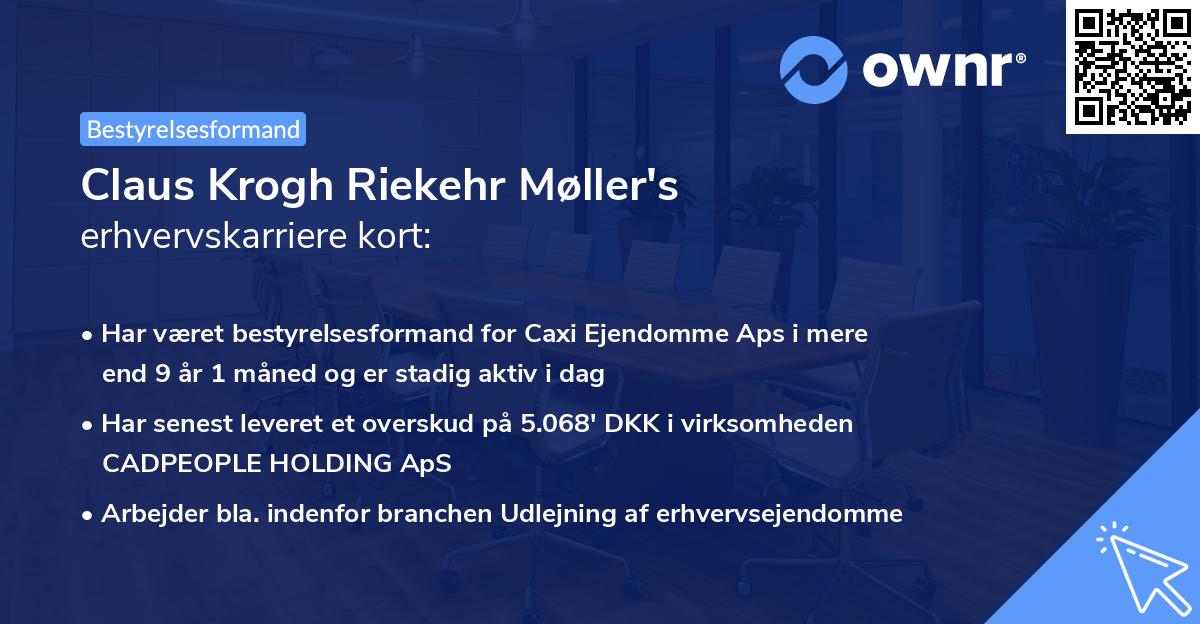 Claus Krogh Riekehr Møller's erhvervskarriere kort