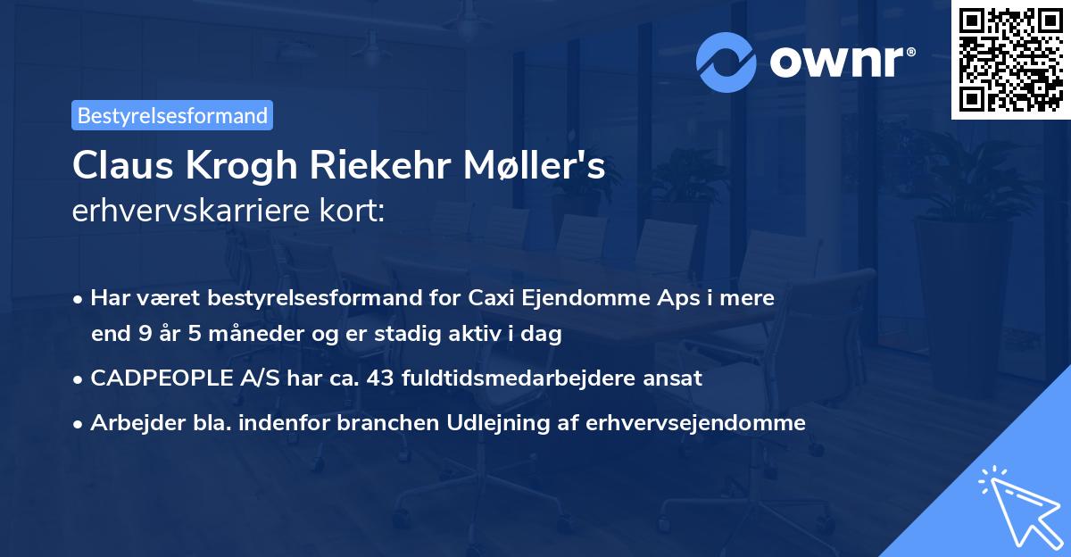 Claus Krogh Riekehr Møller's erhvervskarriere kort