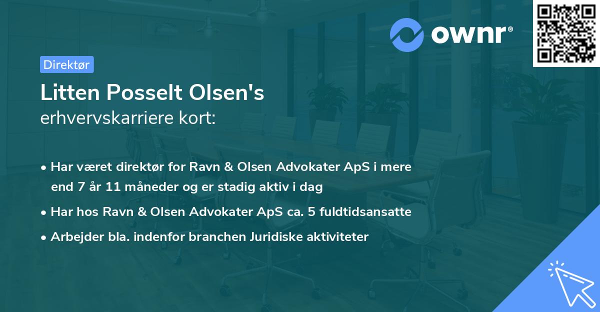 Litten Posselt Olsen's erhvervskarriere kort