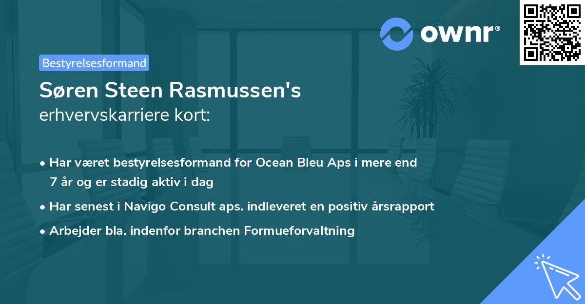 Søren Steen Rasmussen's erhvervskarriere kort
