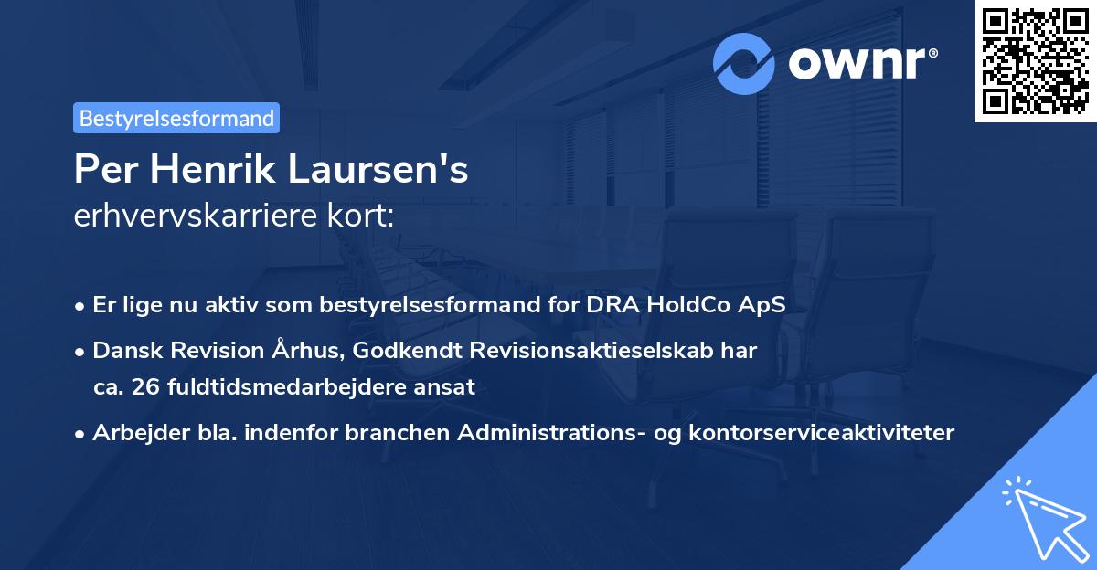 Per Henrik Laursen's erhvervskarriere kort