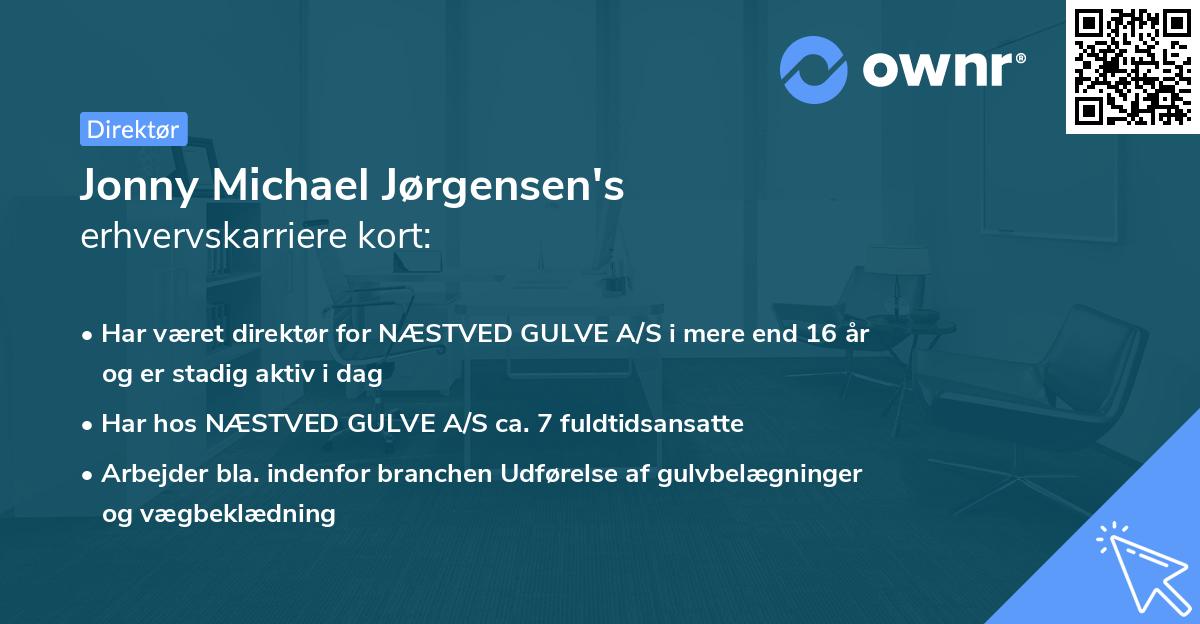 Jonny Michael Jørgensen's erhvervskarriere kort