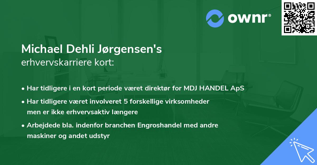 Michael Dehli Jørgensen's erhvervskarriere kort