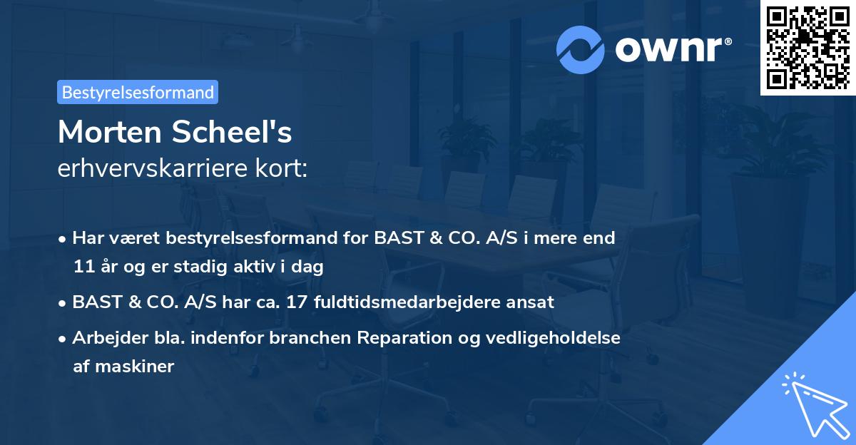 Morten Scheel's erhvervskarriere kort
