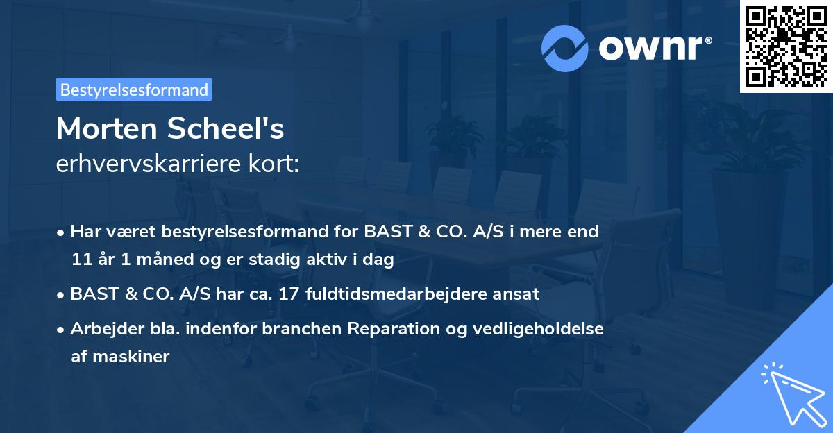 Morten Scheel's erhvervskarriere kort