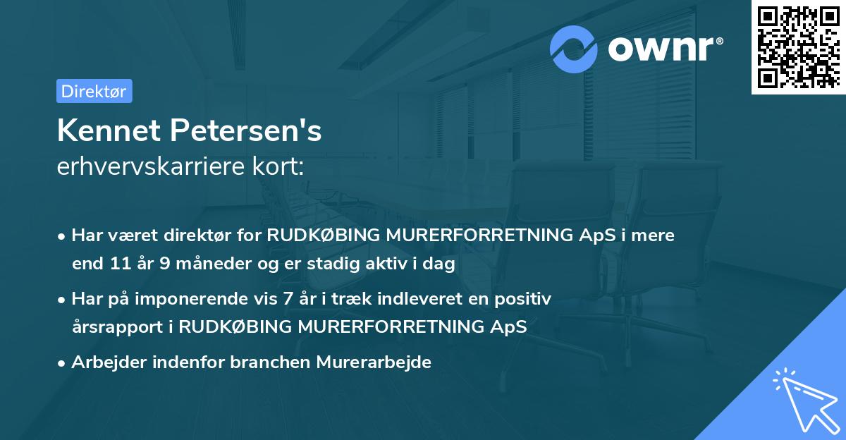 Kennet Petersen's erhvervskarriere kort