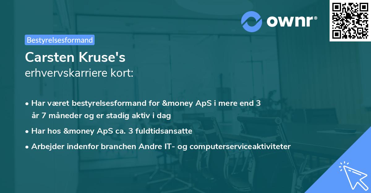 Carsten Kruse's erhvervskarriere kort