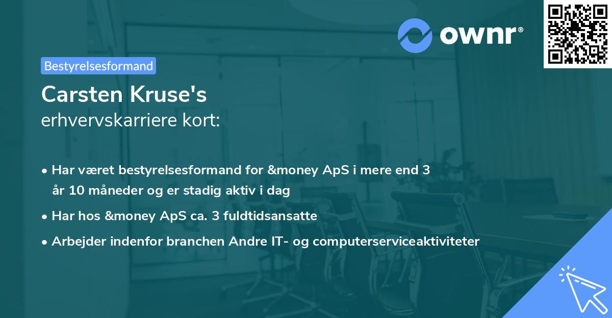 Carsten Kruse's erhvervskarriere kort