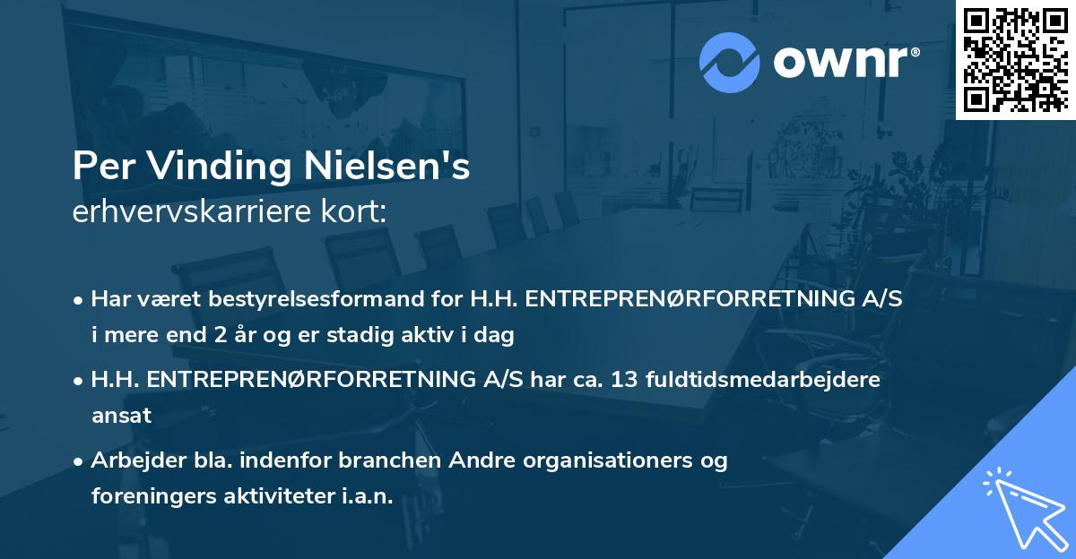 Per Vinding Nielsen's erhvervskarriere kort