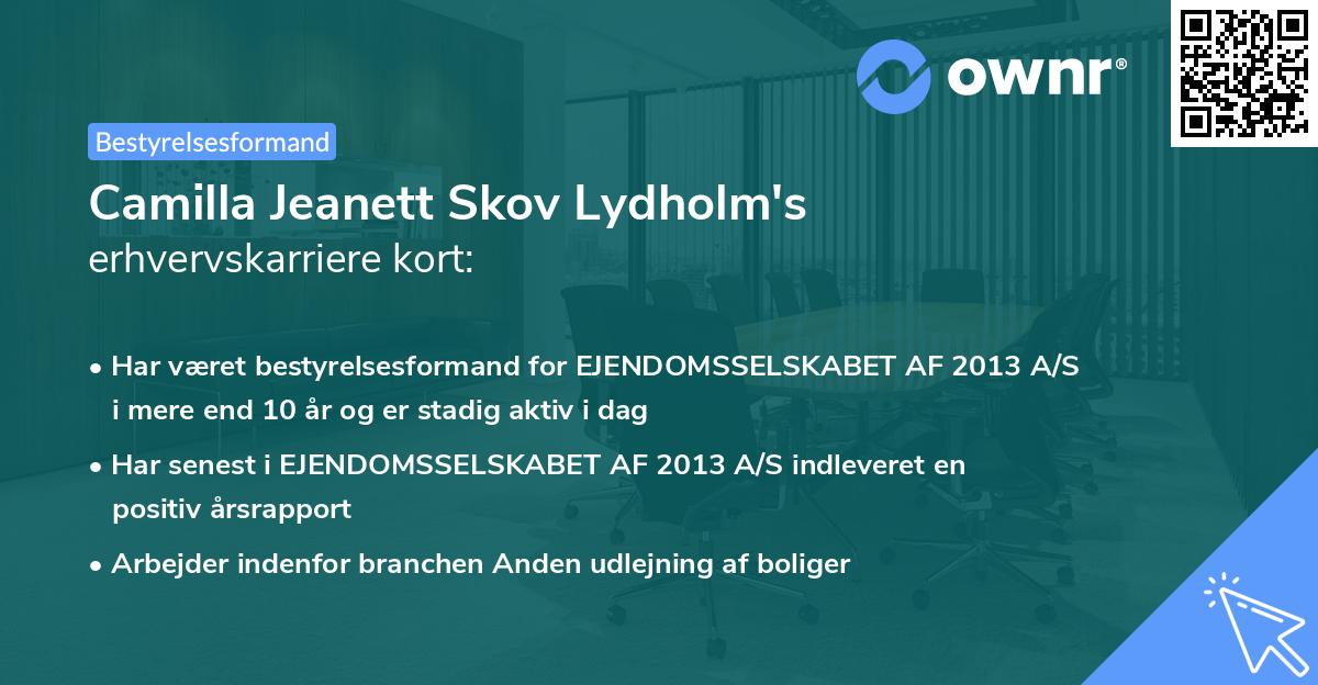 Camilla Jeanett Skov Lydholm's erhvervskarriere kort