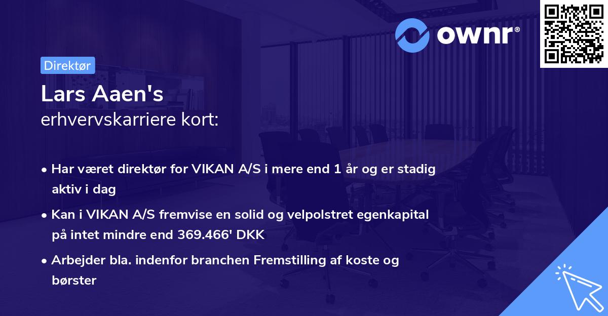 Lars Aaen's erhvervskarriere kort