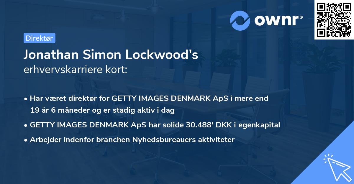 Jonathan Simon Lockwood's erhvervskarriere kort
