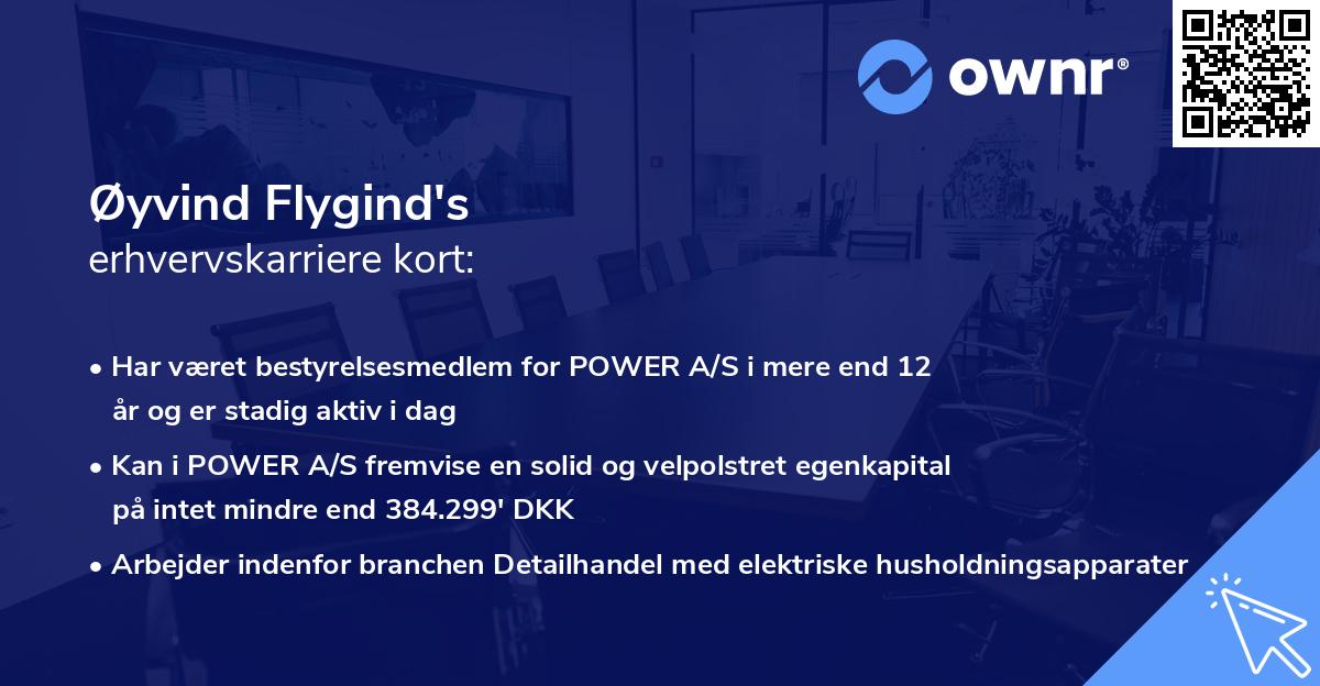 Øyvind Flygind's erhvervskarriere kort