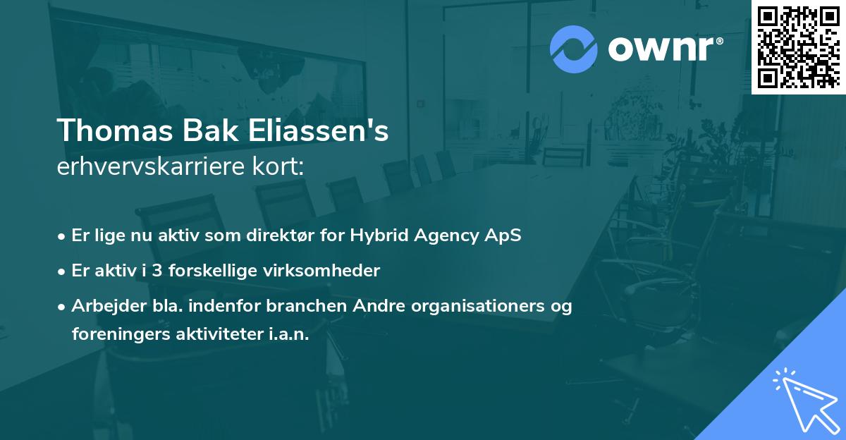Thomas Bak Eliassen's erhvervskarriere kort