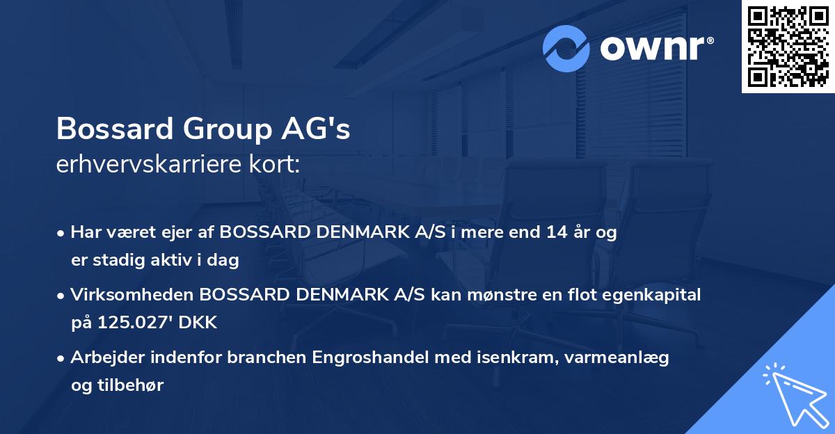 Bossard Group AG's erhvervskarriere kort