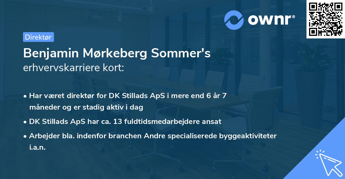 Benjamin Mørkeberg Sommer's erhvervskarriere kort