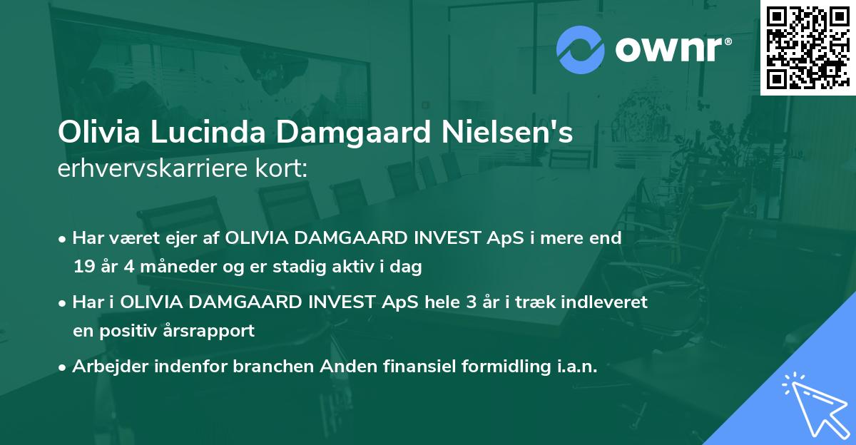 Olivia Lucinda Damgaard Nielsen's erhvervskarriere kort