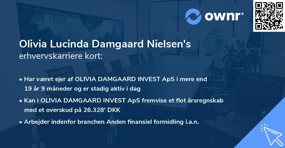 Olivia Lucinda Damgaard Nielsen's erhvervskarriere kort