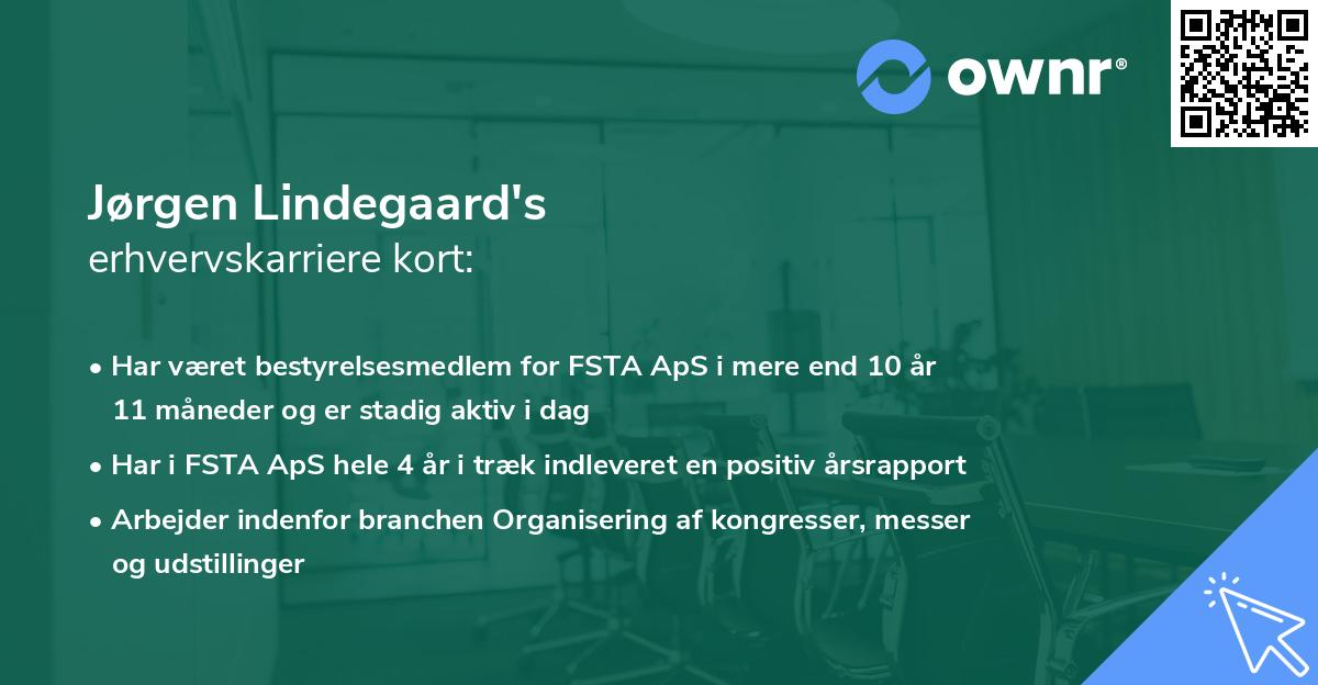 Jørgen Lindegaard's erhvervskarriere kort