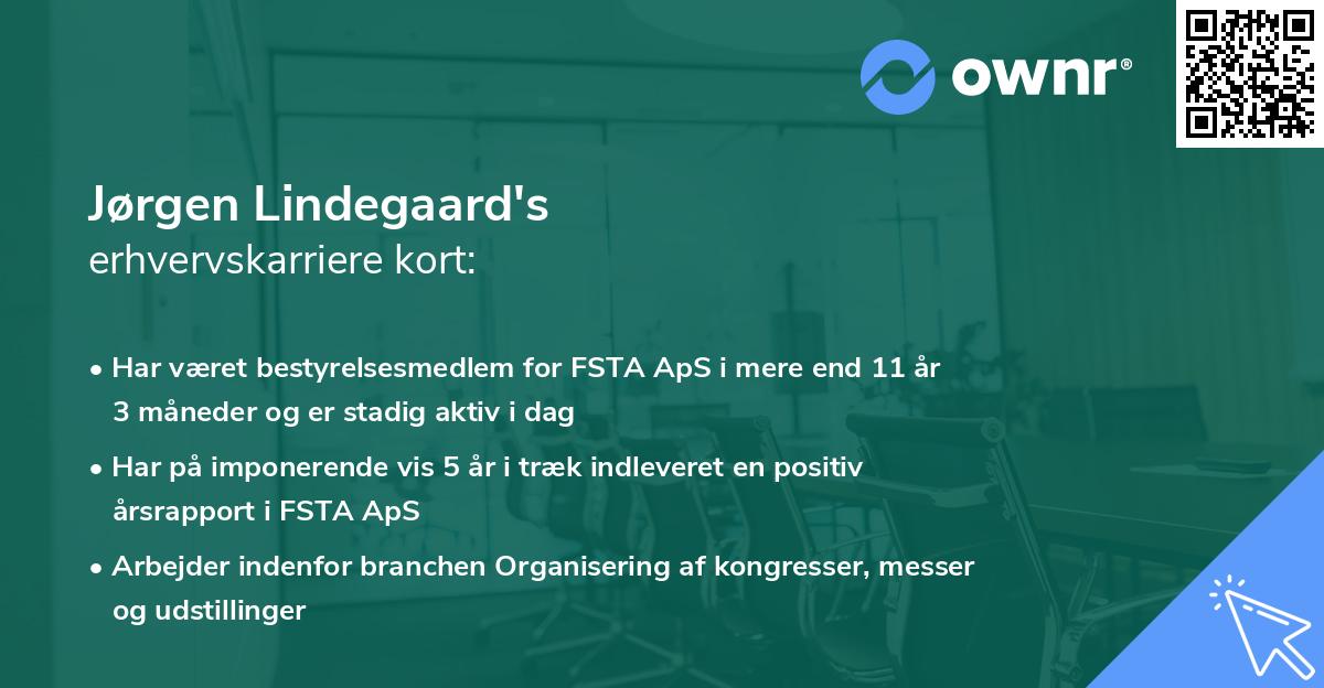 Jørgen Lindegaard's erhvervskarriere kort