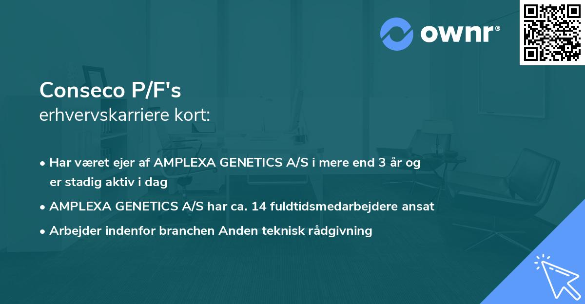 Conseco P/F's erhvervskarriere kort