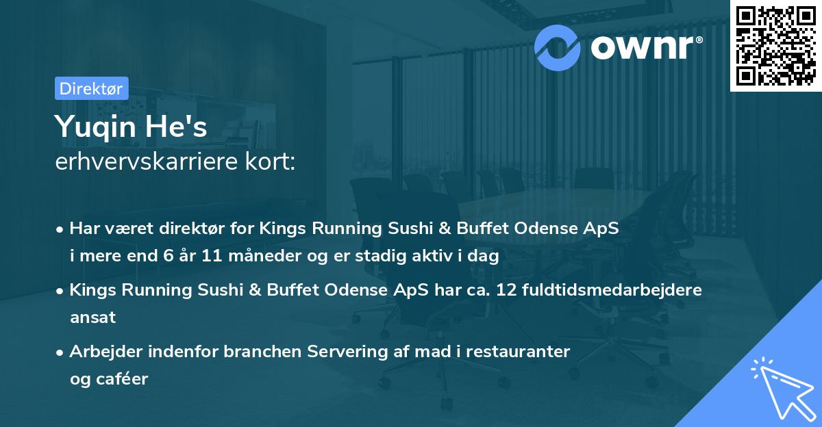 Yuqin He's erhvervskarriere kort