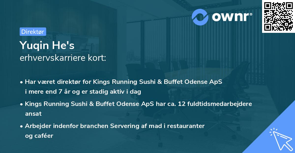 Yuqin He's erhvervskarriere kort