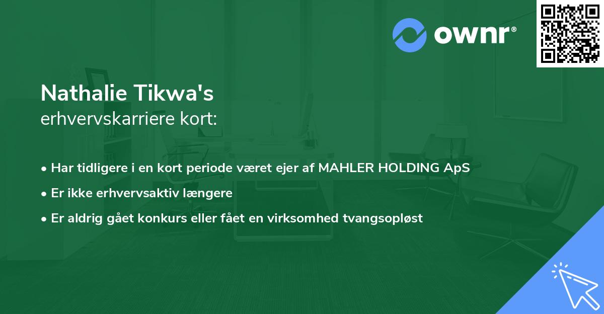 Nathalie Tikwa's erhvervskarriere kort