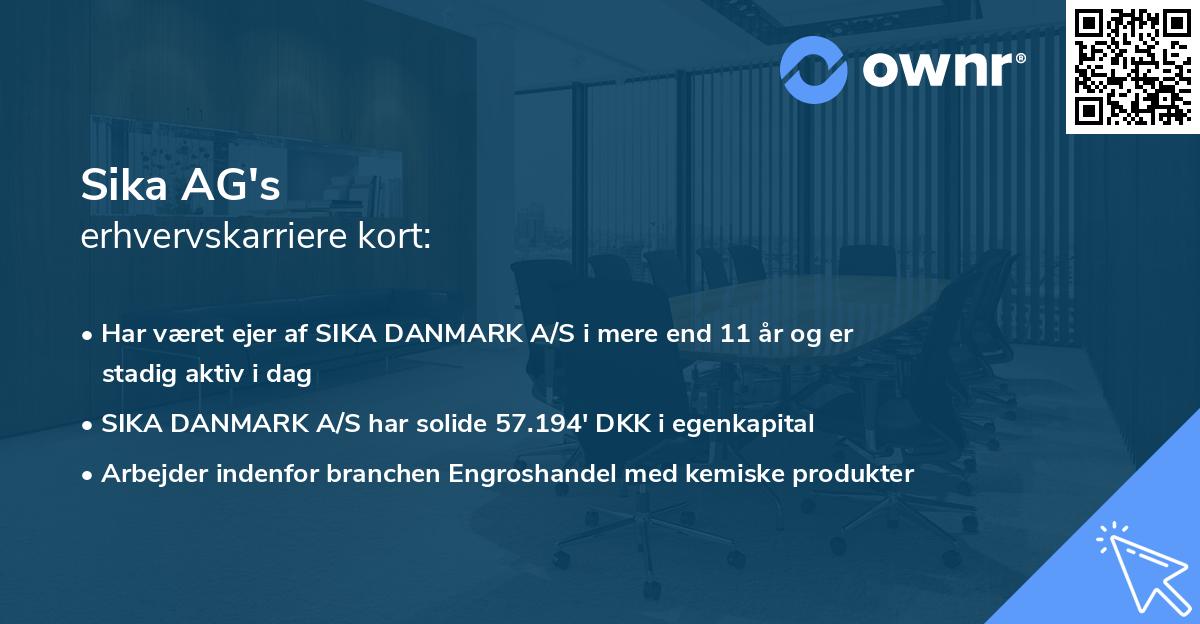 Sika AG's erhvervskarriere kort