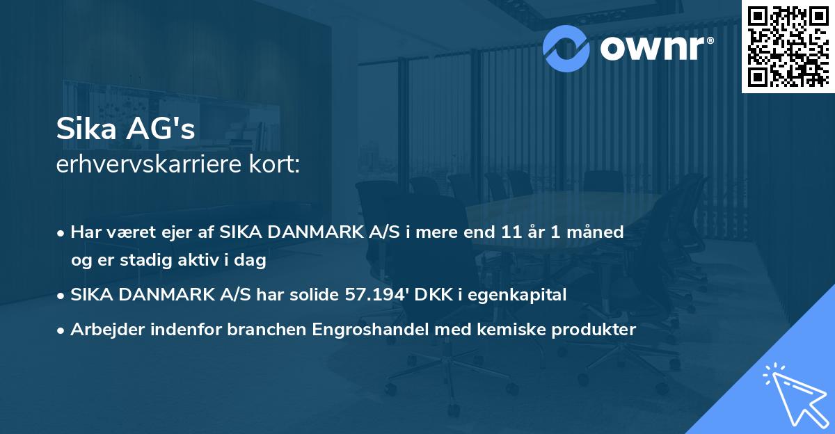 Sika AG's erhvervskarriere kort