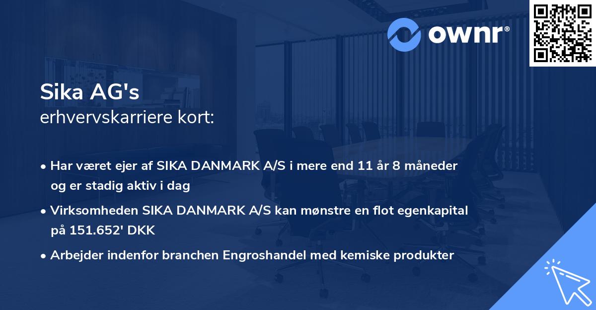 Sika AG's erhvervskarriere kort