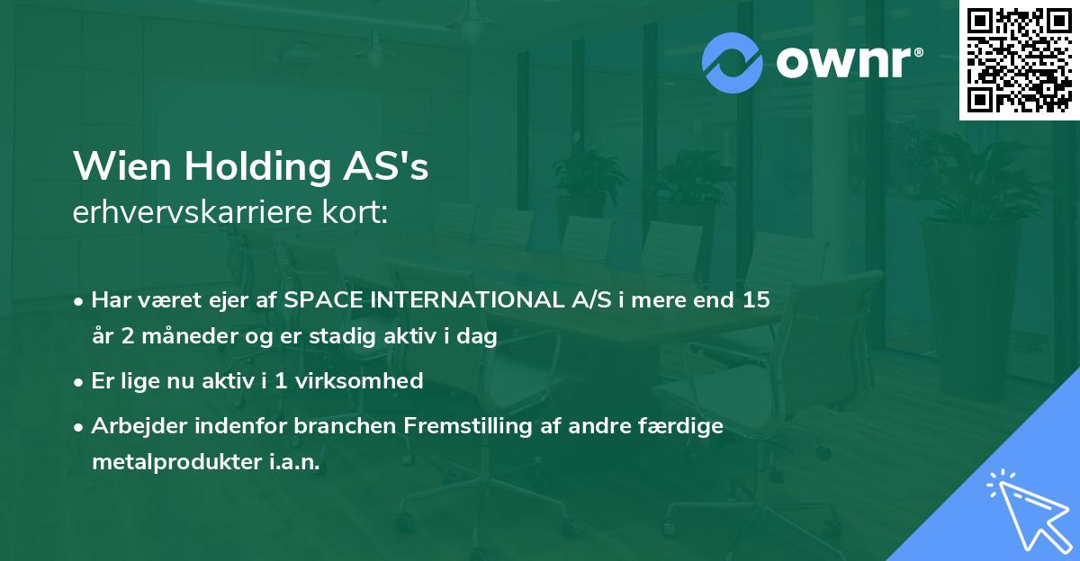 Wien Holding AS's erhvervskarriere kort